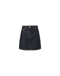 Lunar New Year denim mini skirt - Blue