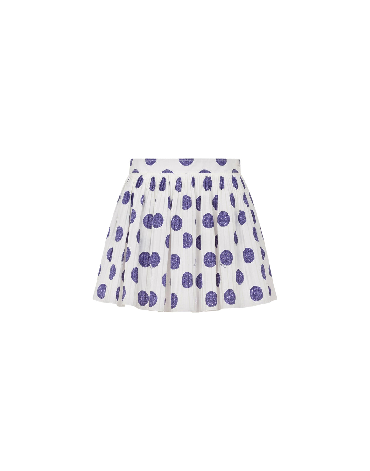 Jupe à pois en coton - White