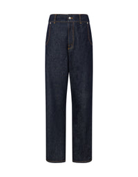 Pantalon en denim à coupe ample - Blue