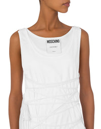 Robe à lacets - White