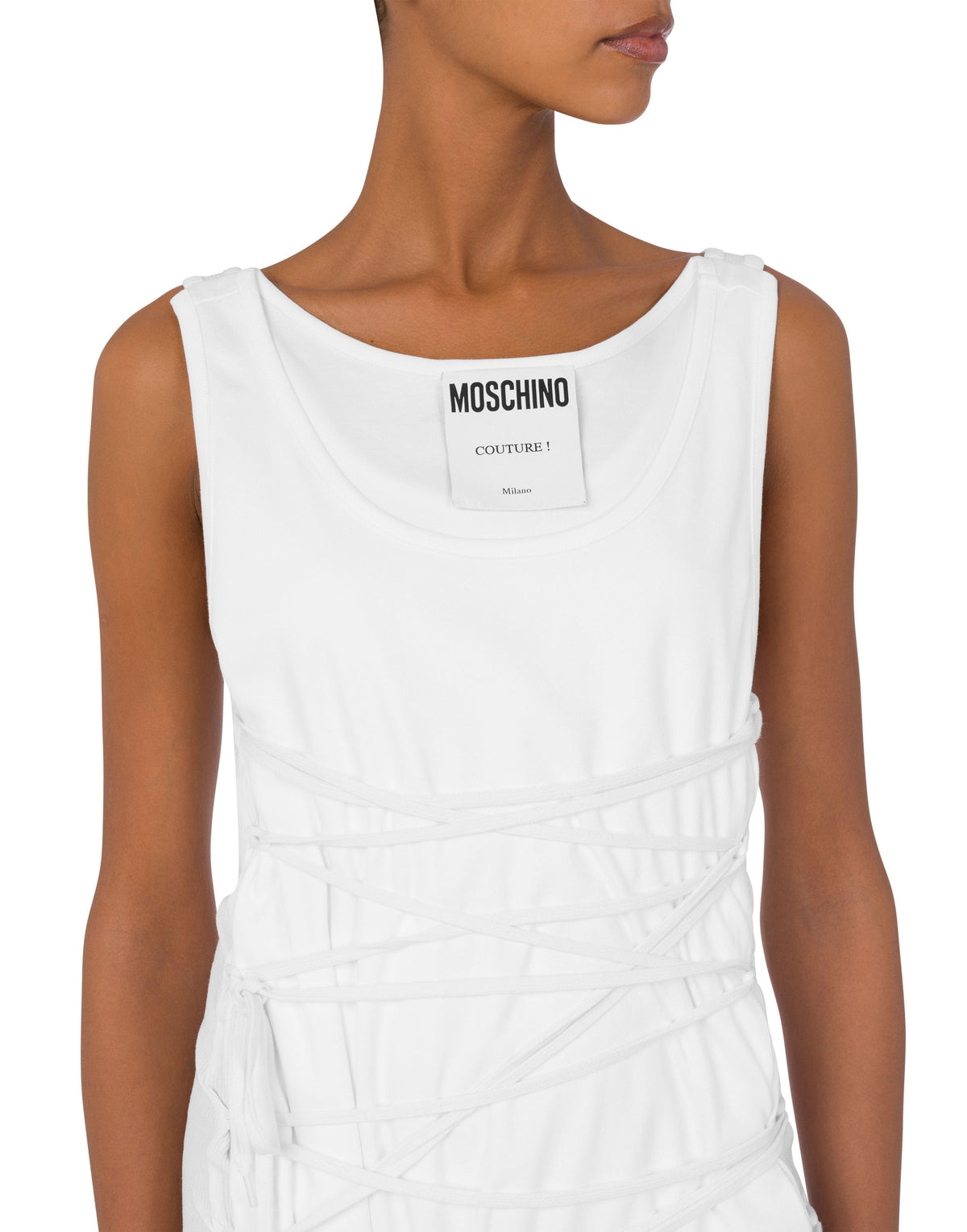 Robe à lacets - White