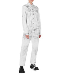 Veste Laurel Crown à effet contrastant en coton - White