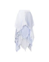 Cotton handkerchief-style skirt - White