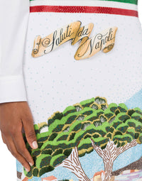 Jupe broderie Greetings from Naples - White