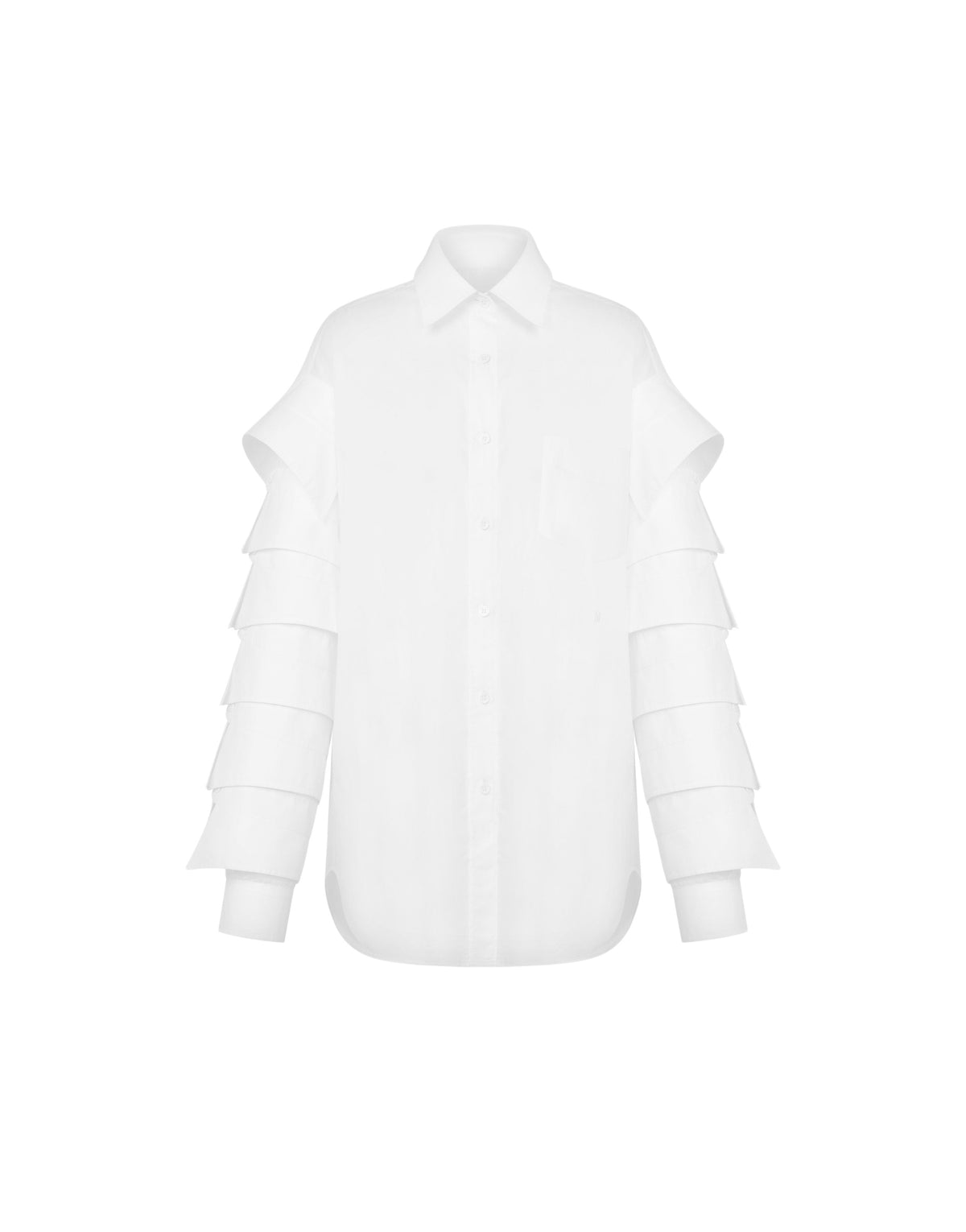 Chemise Multi Collars en coton - White