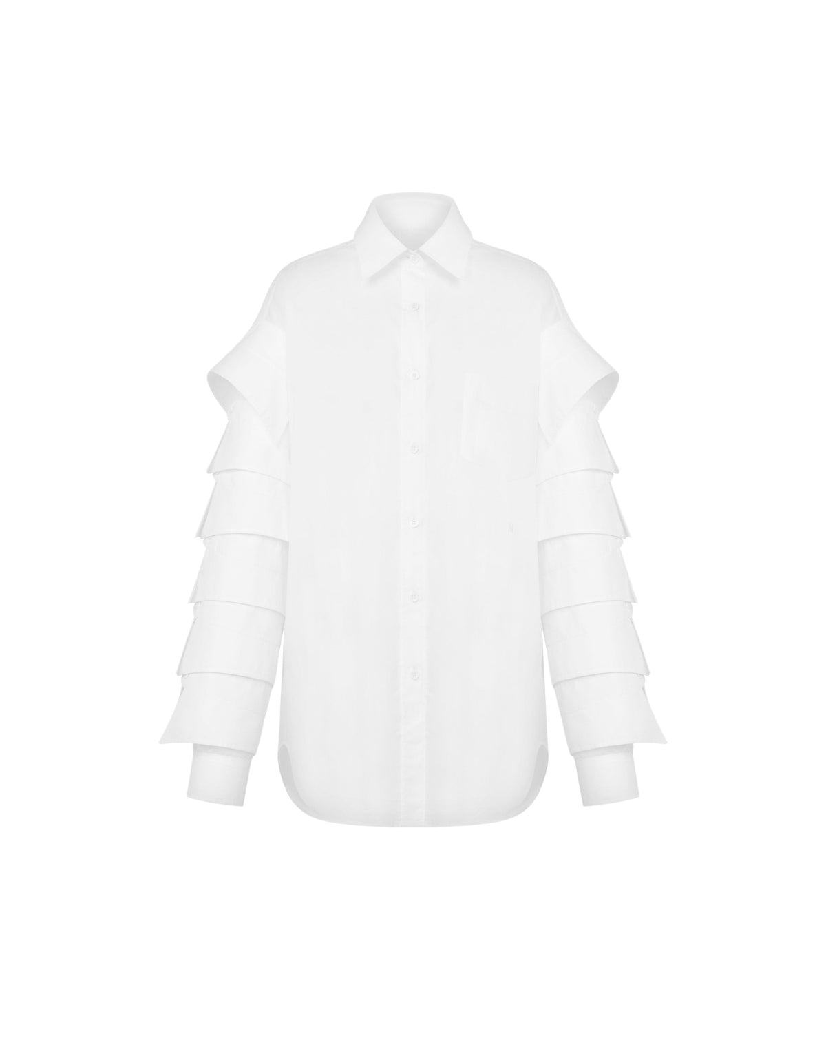 Chemise Multi Collars en coton - White