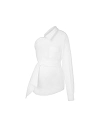 Chemise asymétrique en coton - White