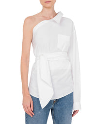 Chemise asymétrique en coton - White