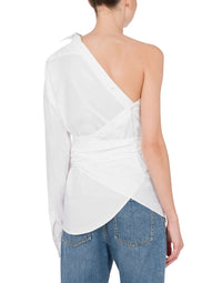 Chemise asymétrique en coton - White