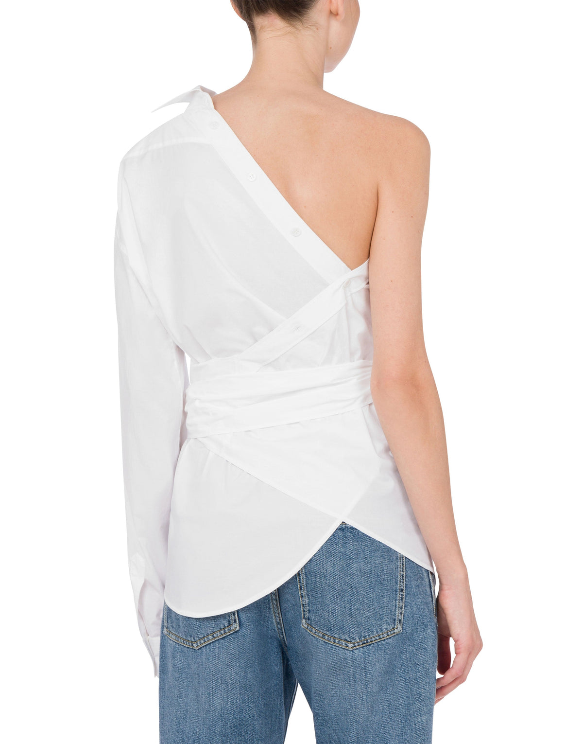 Chemise asymétrique en coton - White