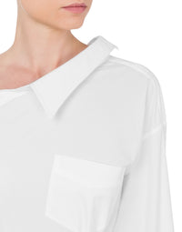 Chemise asymétrique en coton - White