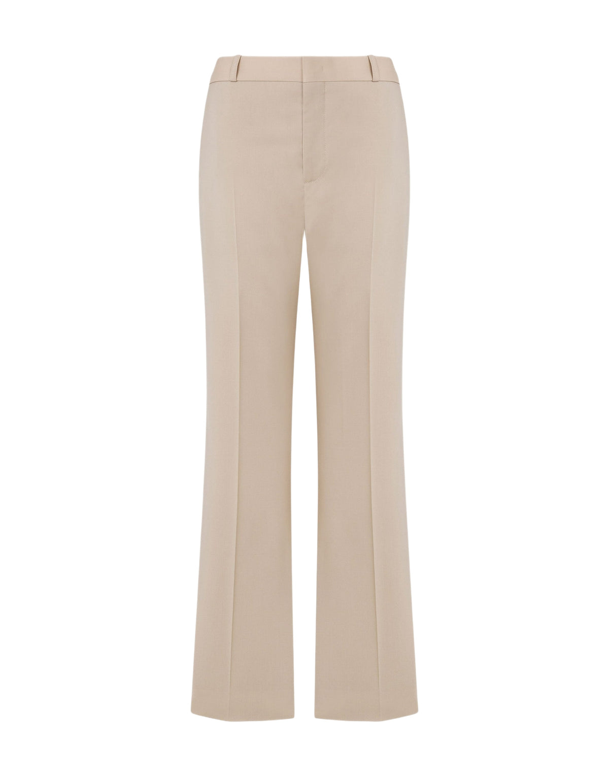 Pantalon coupe structurée en laine - Beige