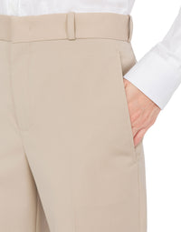 Pantalon coupe structurée en laine - Beige