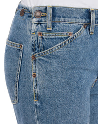 Laurel Crown Logo denim trousers - Blue