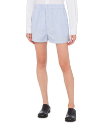 Short broderie Goose en coton - Blue