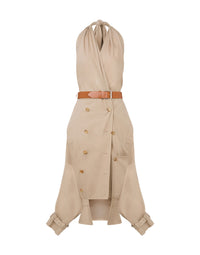 Robe Trench Details en coton - Beige