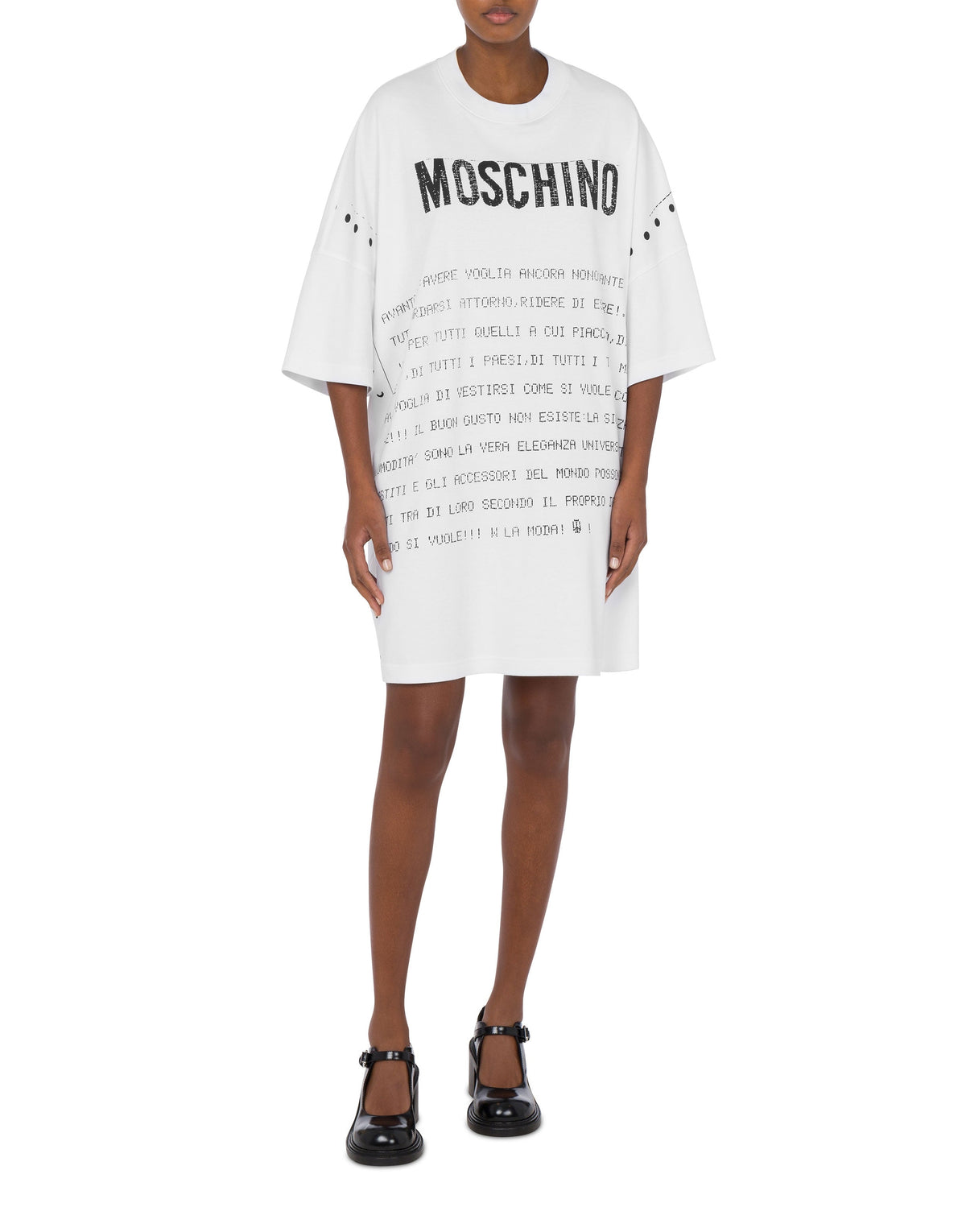 Robe Archive Message en coton - White