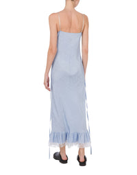Robe Flower en soie - Blue