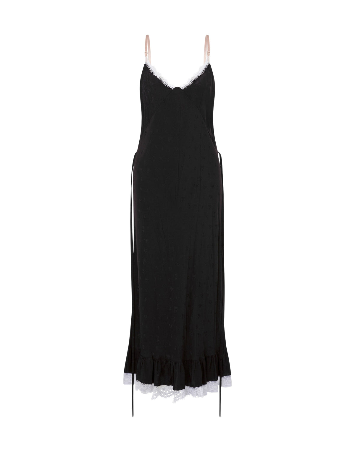 Robe Flower en soie - Black