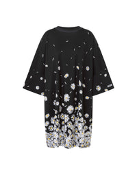 Daisy Gradient Cotton Dress - Black