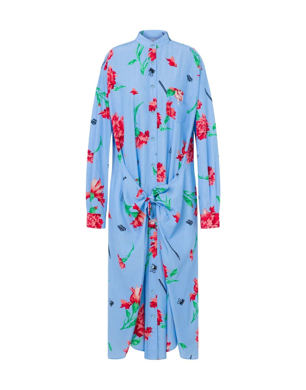 Robe imprimé Carnation en coton - Blue