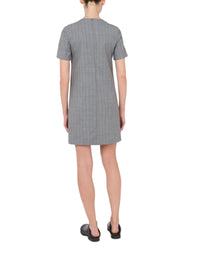 Robe courte coupe structurée en laine - Grey