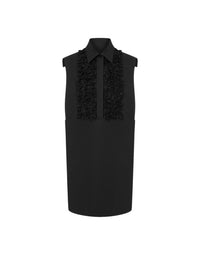 Robe courte à volants en coton - Black