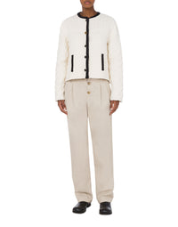 Veste de tailleur Twist en coton - White