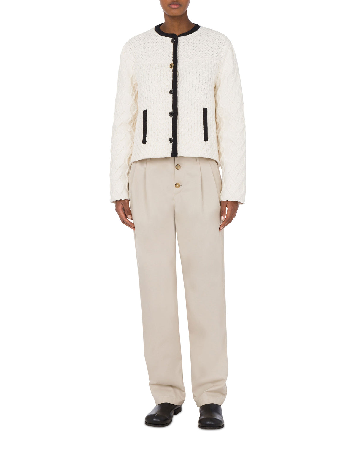 Veste de tailleur Twist en coton - White