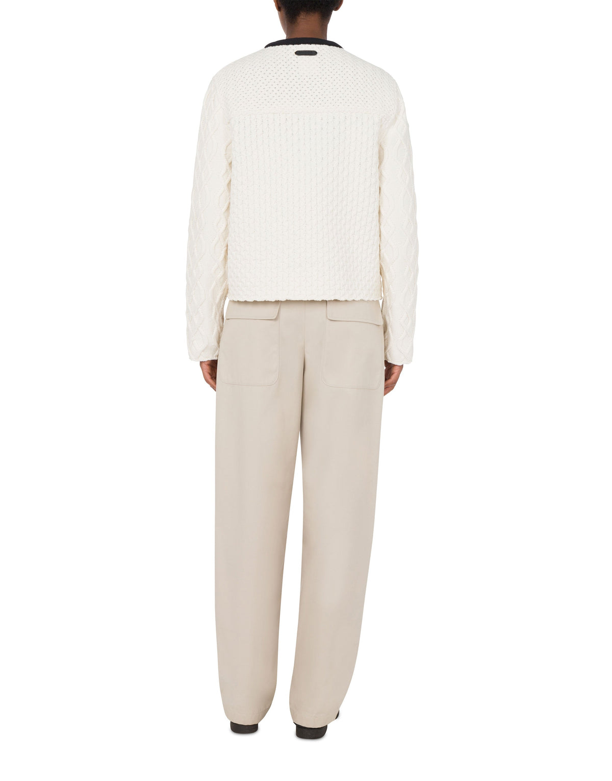 Veste de tailleur Twist en coton - White