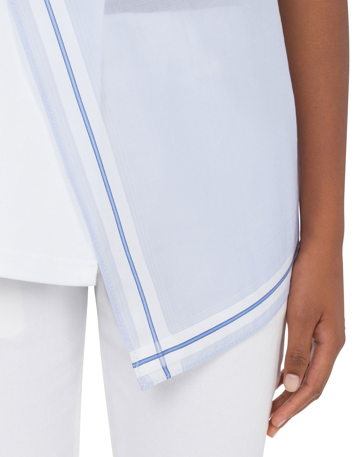 T-shirt effet mouchoir en coton - White