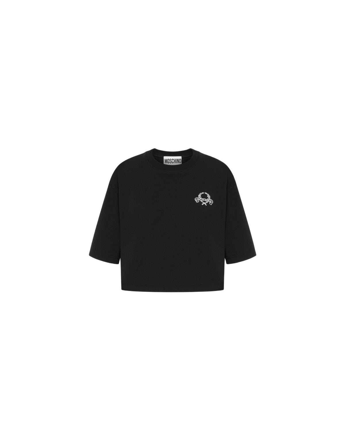 T-shirt court Laurel Crown Logo en coton - Black