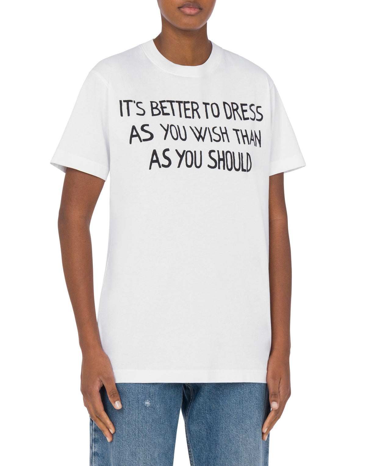 T-shirt Archive Slogan en coton - White