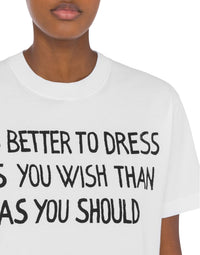 T-shirt Archive Slogan en coton - White