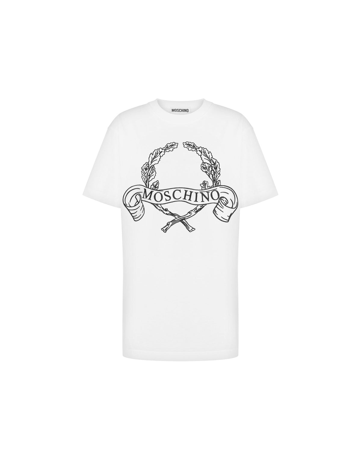 T-shirt logo Laurel Crown Logo en coton - White