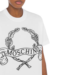 T-shirt logo Laurel Crown Logo en coton - White