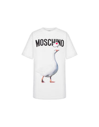 Organic Jersey T-shirt Goose Print - White