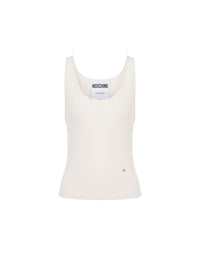 Débardeur Golden M en laine et soie mélangé - White