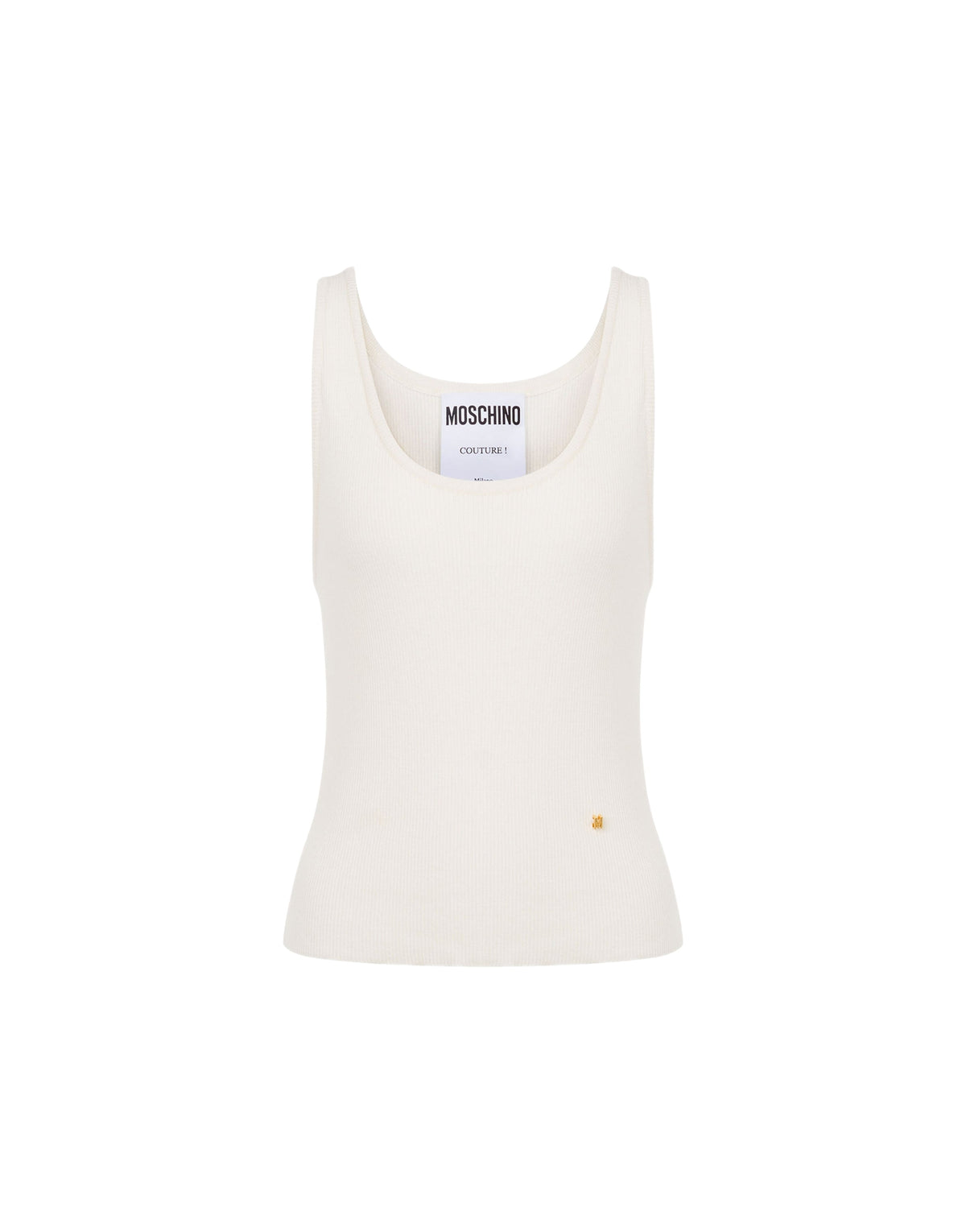 Débardeur Golden M en laine et soie mélangé - White