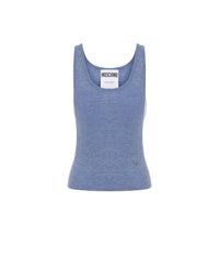 Golden M knit tank top - Blue