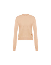 Pull ultra-fin en laine et soie - Beige