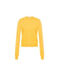 Pull ultra-fin en laine et soie - Yellow