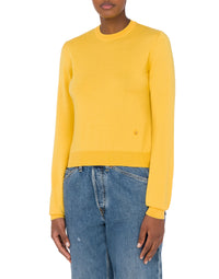 Wool and silk pullover Golden M - Yellow