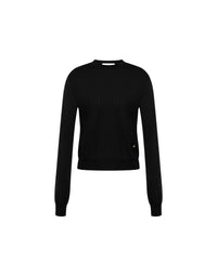 Pull ultra-fin en laine et soie - Black
