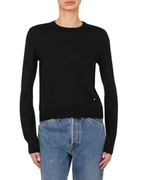 Pull ultra-fin en laine et soie - Black