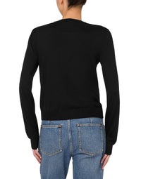 Pull ultra-fin en laine et soie - Black