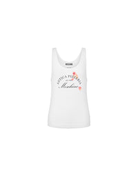 Stretch cotton tank top Antica Pizzeria - White
