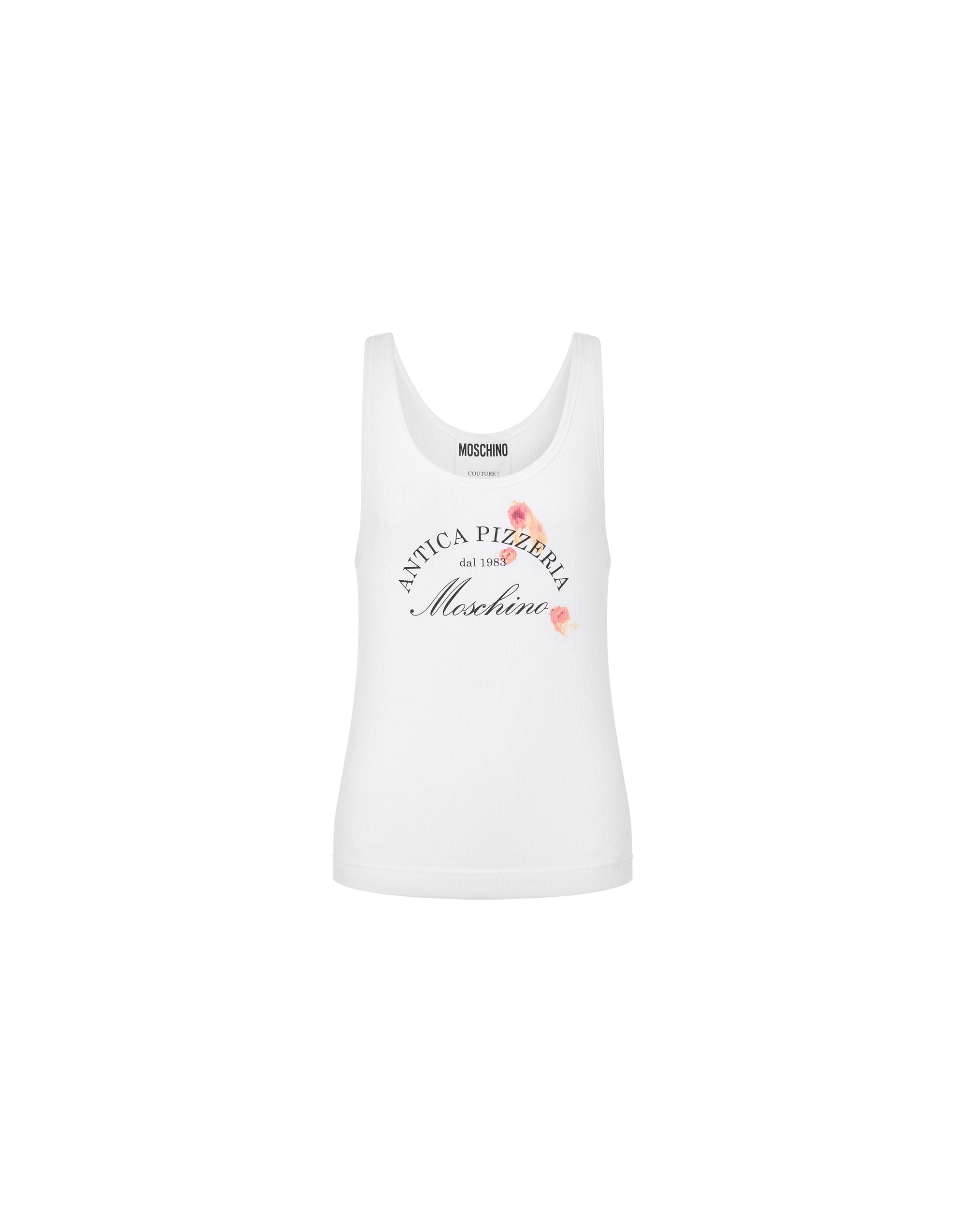 Stretch cotton tank top Antica Pizzeria - White
