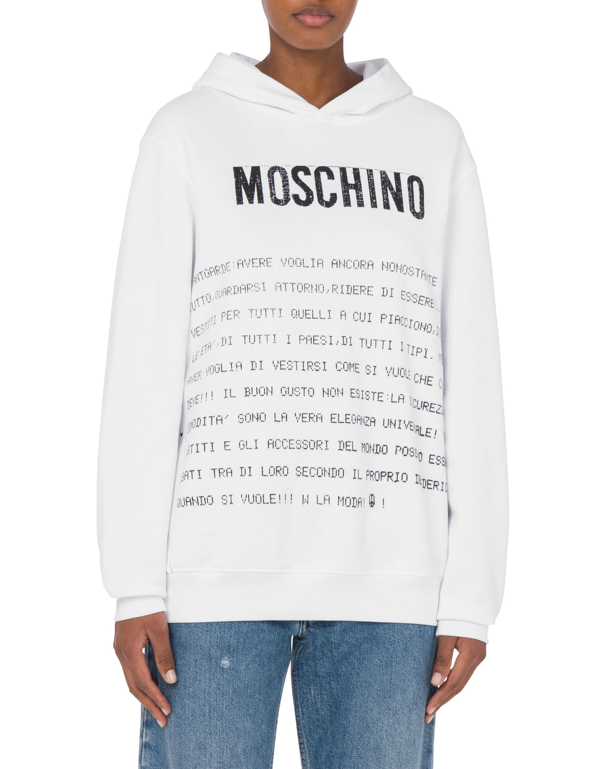 Sweat à capuche Archive Message en coton - White