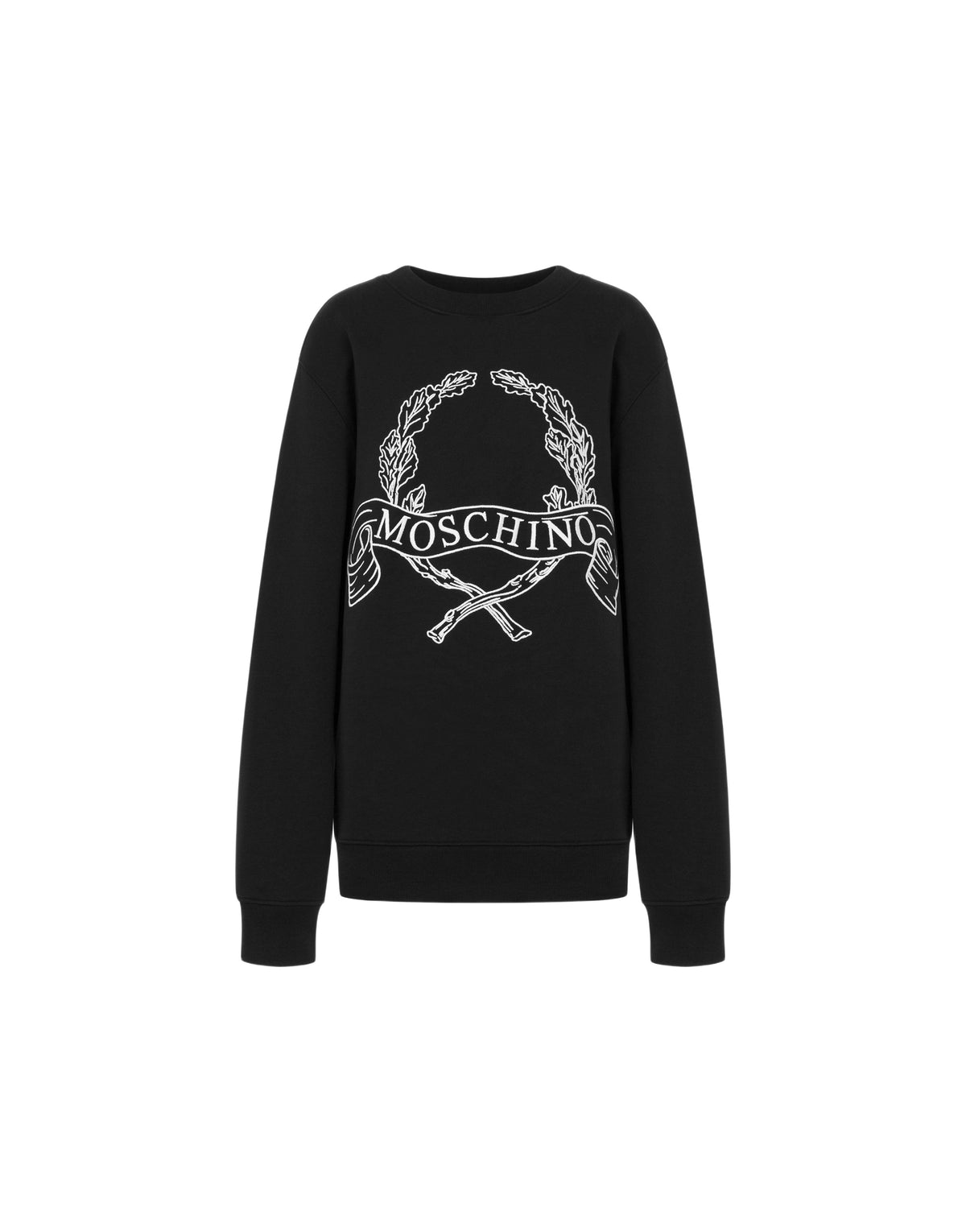 Sweatshirt Laurel Crown Logo en coton - Black